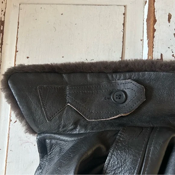 Vintage LL Bean G-1 Goatskin Leather Bomber Flight Jacket 42 Wool Quilt Lined - Picture 15 of 16